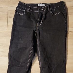Chico's Dark Jeans with Contrast Stitching